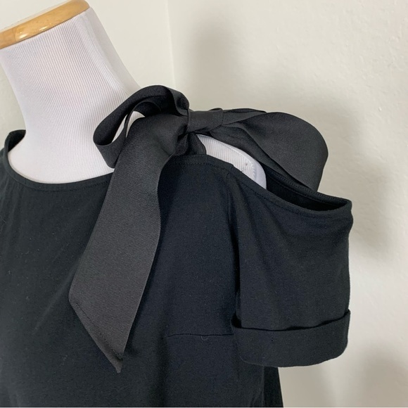 Universal Standard for J. Crew Top Asymmetrical Bow T-Shirt Short Sleeve Sz M - Picture 8 of 16